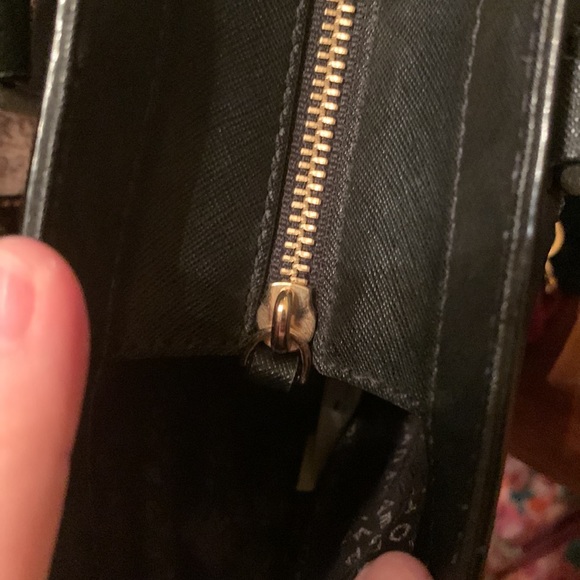 Kate Spade LAUREL WAY black crosshatch leather top zip daily tote purse bag EUC - Picture 10 of 16